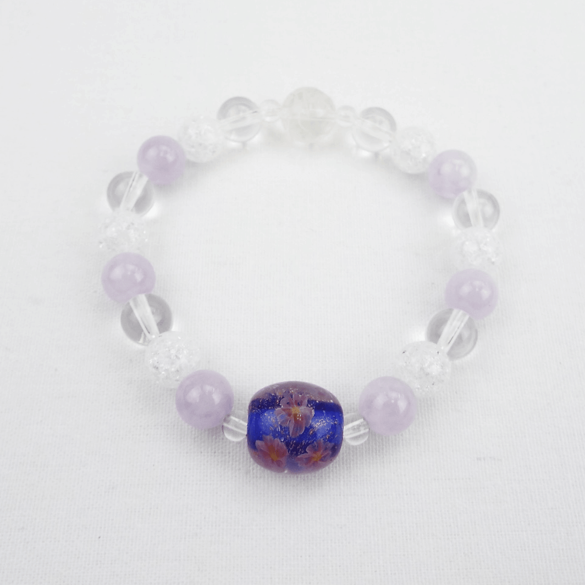 天然石ブレスレット⑪ 願魂】天然石ブレスレット-Sサイズ 金櫻 青 – 雑貨店Noichi(ノイチ