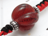 【願魂】蜻蛉玉 伝統的和文様ストラップ 雷神の響（赤） STB-JD-010｜ハンドメイドの携帯ストラップ USBチャーム
