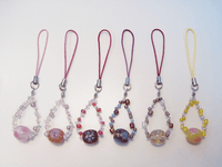 とんぼ玉 ビーズワイヤーストラップ(赤) STW-06|ハンドメイドの携帯 とんぼ玉 ビーズワイヤーストラップ(赤) STW-06|ハンドメイドの携帯